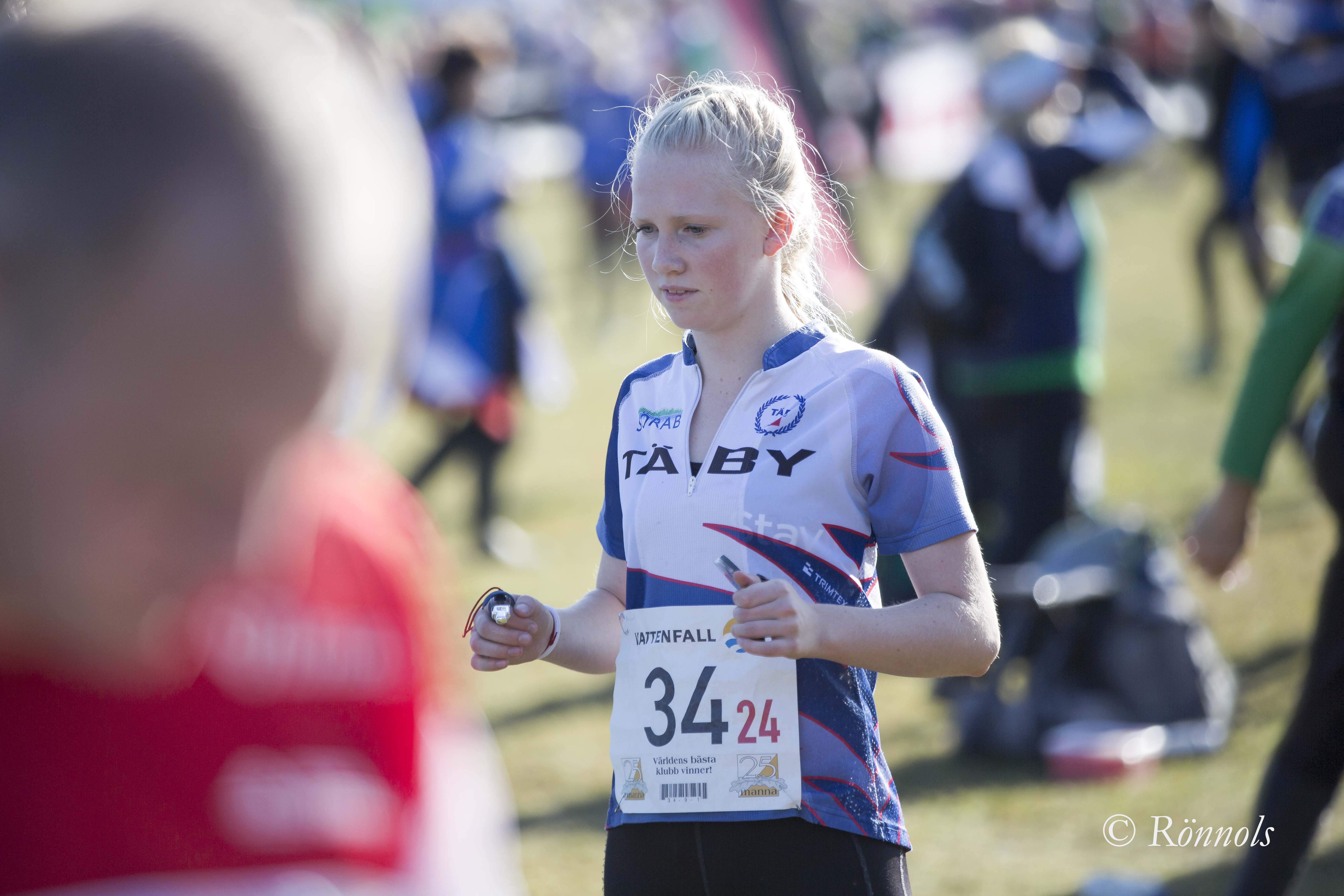 Hanna Hänström koncentrerar sig inför sitt fina lopp på 24-sträckan